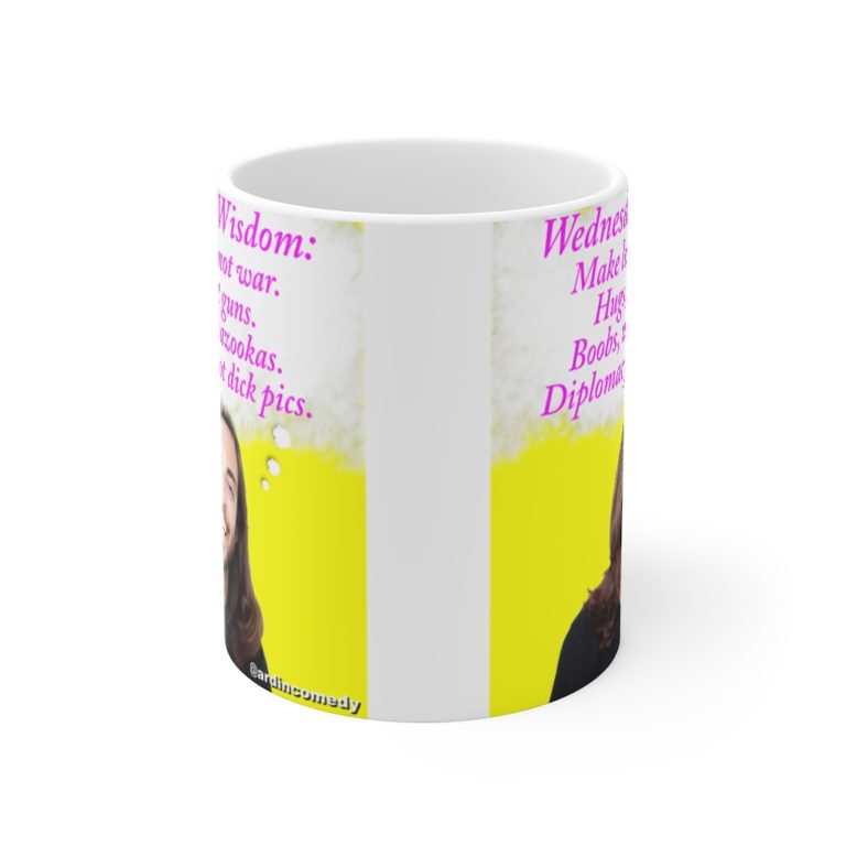 Wednesday Wisdom - Ardin's Peace, Love, and Happiness Mug - 11oz - Image 2