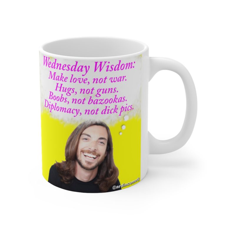 Wednesday Wisdom - Ardin's Peace, Love, and Happiness Mug - 11oz - Image 3