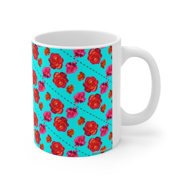 Ardin's Random Flowers - Ceramic Mug 11oz - Image 3