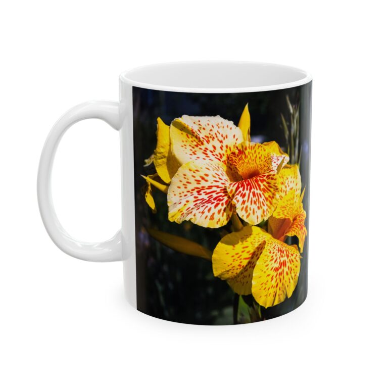 Floral Art Ceramic Mug - Botanical Gift, Coffee Lover's Cup, Home Decor, Unique Kitchenware, Nature Lover's Present - Image 4