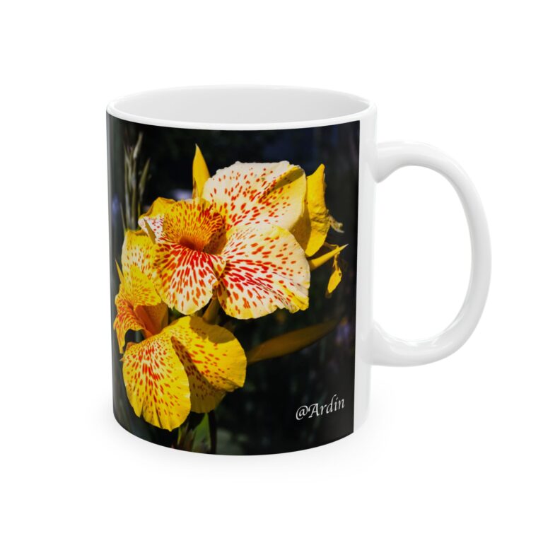 Floral Art Ceramic Mug - Botanical Gift, Coffee Lover's Cup, Home Decor, Unique Kitchenware, Nature Lover's Present - Image 5