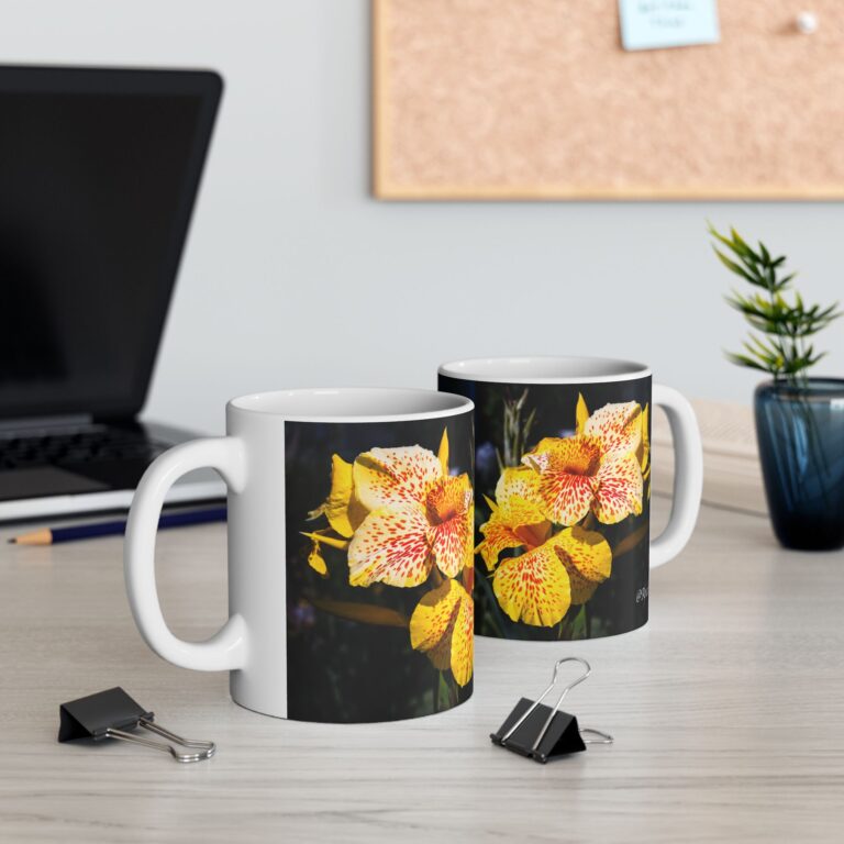 Floral Art Ceramic Mug - Botanical Gift, Coffee Lover's Cup, Home Decor, Unique Kitchenware, Nature Lover's Present - Image 6