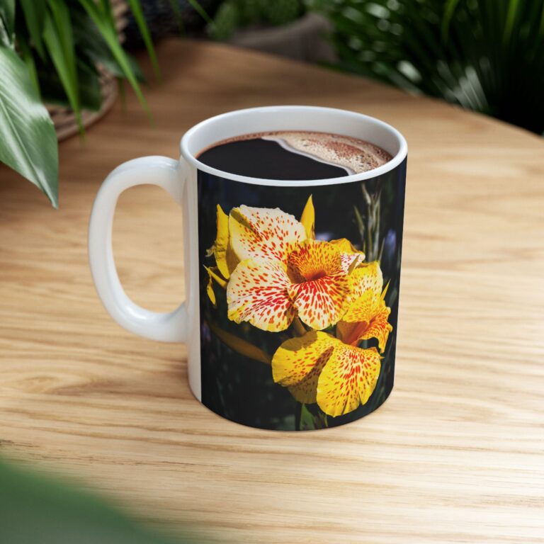 Floral Art Ceramic Mug - Botanical Gift, Coffee Lover's Cup, Home Decor, Unique Kitchenware, Nature Lover's Present - Image 8