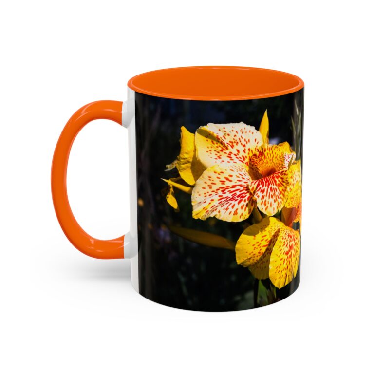 Vibrant Floral Accent Coffee Mug, Botanical Art Mug, Floral Gift for Friends, Colorful Coffee Cup, Nature Lover's Drinkware