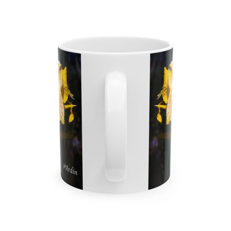 Floral Art Ceramic Mug - Botanical Gift, Coffee Lover's Cup, Home Decor, Unique Kitchenware, Nature Lover's Present - Image 3