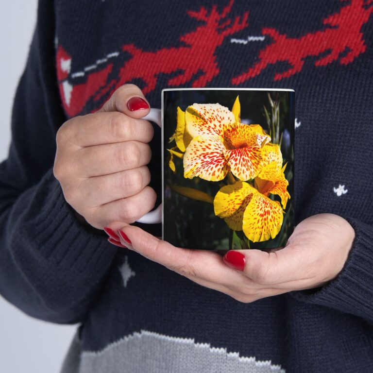 Floral Art Ceramic Mug - Botanical Gift, Coffee Lover's Cup, Home Decor, Unique Kitchenware, Nature Lover's Present - Image 7